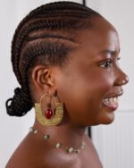 Boucles d'oreilles Ayélé - Rouge