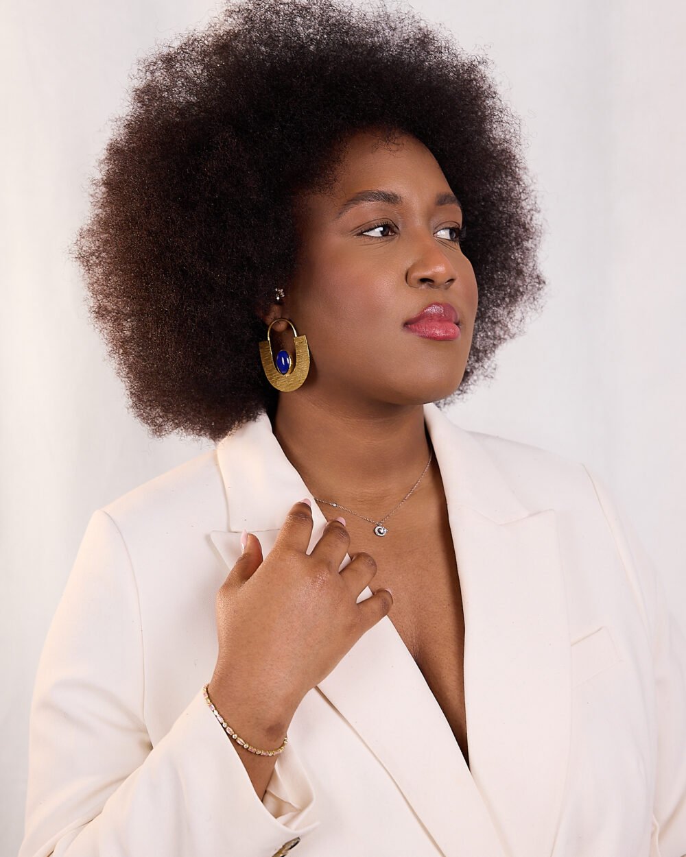 Boucles d'oreilles Ayélé - Bleu – Image 3