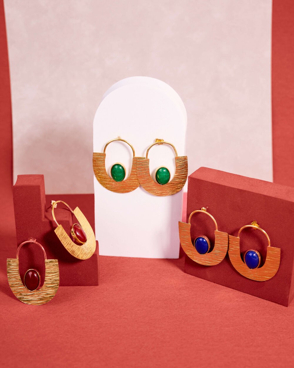 Boucles d'oreilles Ayélé - Rouge – Image 4